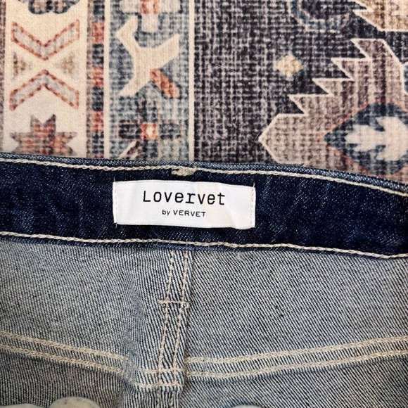 NWT Lovervet by Vervet High Rise Flare Jeans Distressed Raw Hem Size 28/7 - Picture 8 of 13